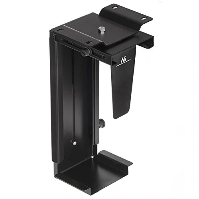 Image of Maclean MC 713B Or 713S Under Desk PC Mount The 10 kg Black Silver (Silver)