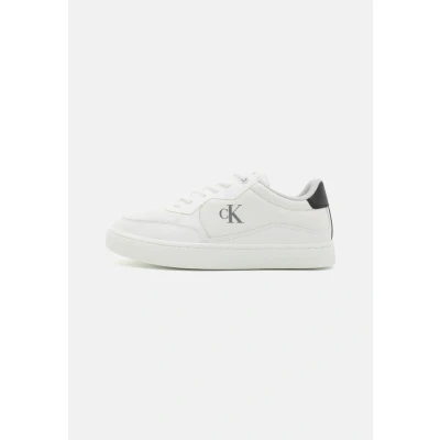 Image of Calvin Klein Jeans Classic Cupsole TECH Trainers, Men&#039;s, Size: 6.5, Bright white/black Imitation leather/ textile