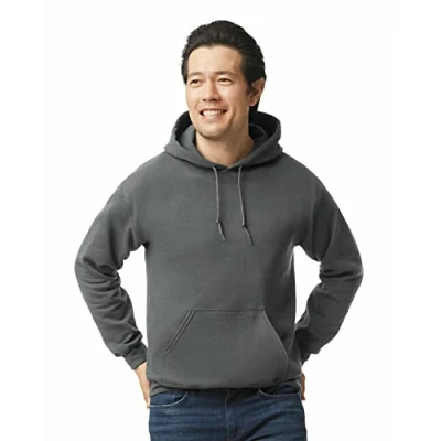 Image of Gildan Men&#039;s Heavy Blend Fleece Hooded Sweatshirt, Charcoal, XXXL
