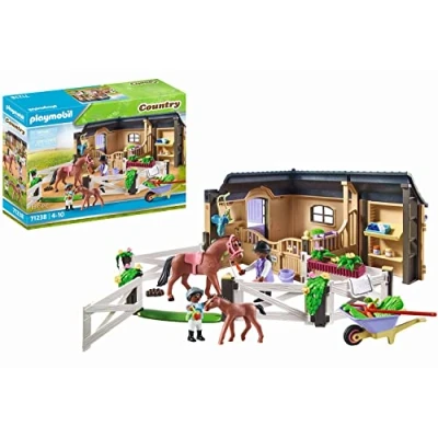 Image of Playmobil 71238 Country Riding Stable, pony Farm, Horse Toys, Fun Imaginative Role Play, Playset Suitable for Children Ages 4+