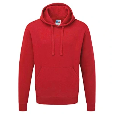 Image of Russell Athletic Mens Authentic Hooded Sweatshirt / Hoodie (Classic Red) Size Medium
