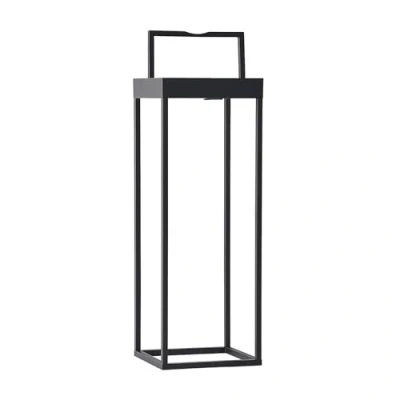 Image of Lucande LED solar light Lynzy, 58 cm, black, aluminium