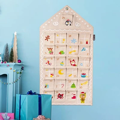 Image of Tonies Christmas Advent Calendar Reusable Wall Hanging Design with 24 Pockets