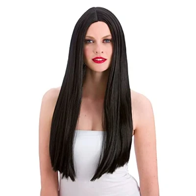 Image of Ladies Wig Classic Long for Fancy Dress, Black,