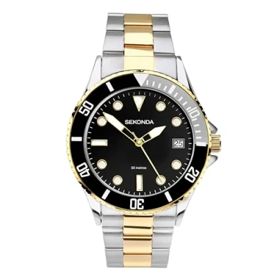 Image of Sekonda Mens Quartz Watch, Analogue Classic Display and Stainless Steel Strap 1562.27