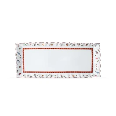 Image of Villeroy &amp; Boch Toy&#039;s Delight King Cake Plate Rectangular, Microwave Safe, Large Plate, Serving Board, Tray for and Biscuits, Premium Porcelain