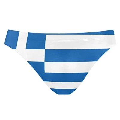 Image of FANTAZIO Flag of Greek Mens Sexy Bikini Swimwear Soft Swimsuit Men Brief