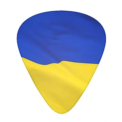 Image of Guitar Picks 3 Different Thickness Flag ukraine Celluloid Pick Plectrums For Bass, Electric, Acoustic Guitars Includes 0.46mm, 0.71mm, 0.96mm