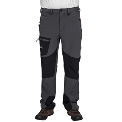 Image of Trespass Men&#039;s Passcode Insect Repellent Stretch Hiking Trousers, Peat, L UK