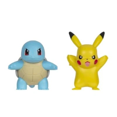 Image of Pokemon PKW2851 PK Battle Figure 2 Squirtle and Pikachu Toys