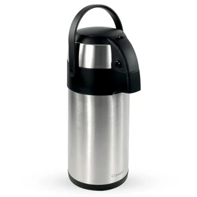 Image of 3L / 5L Air Pot Drink Tea Coffee Flask with Pump Action, Vacuum Insulated, Safety Lock &amp; Carry Handle (3L Flask)