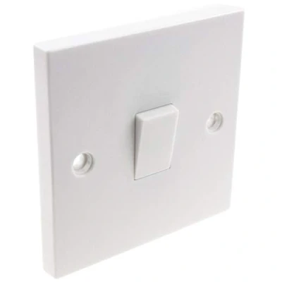 Image of kenable Electrical UK Domestic Household Light 2 Way Single Switch White [Single Way]