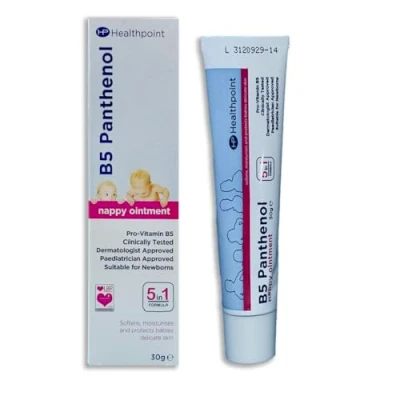 Image of Healthpoint B5 Panthenol Nappy Cream, Softens, Moisturises and Protects, Breathable Barrier Helps Prevent Rash, Pro Vitamin B5, Dermatologist Paediatrician Approved, Suitable for Newborns