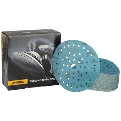 Image of Mirka Galaxy Epoxy Sandpaper 150 mm Hook &amp; Loop Grit 100 for Sanding Resin, Wood, Epoxy, Rivertable / 50 Pcs Discs