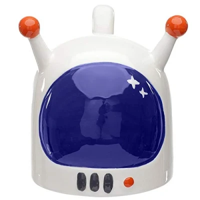 Image of Caribou Living Space Man Astronaut Helmet Mug Novelty Ceramic Upside Down Cup 450ml Hot Drinks, Tea, Coffee, Chocolate