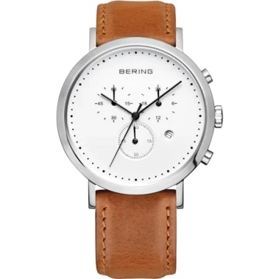 Image of BERING Men Analog Quartz Classic Collection Watch with Calfskin Leather Strap and Sapphire Crystal 10540 504