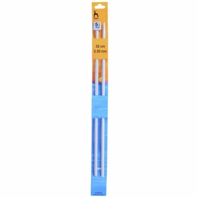 Image of Pony Classic: Knitting Pins: Single Ended: 30cm x 5.50mm, Aluminium, Multicolor, 5.5mm