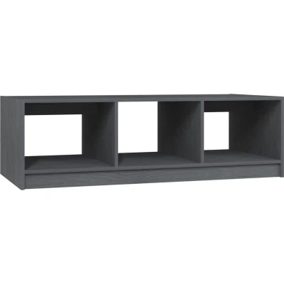 Image of vidaXL Coffee Table Grey 110x50x34 cm Solid Pinewood