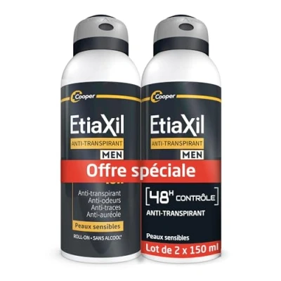 Image of Etiaxil Deodorant Men Anti Perspirant 48H Control Aerosol 2 x 150ml