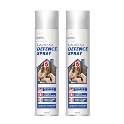 Image of QUEBEC Indorex Flea Spray for The Home Control on Fleas, Dust Mites &amp; Bed Bugs Guard Use Carpets, Pet Beds Furniture Active Adult Larvae eggs 500ML (2)