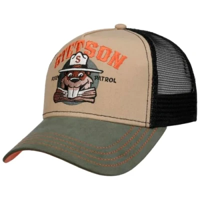 Image of Stetson Forest Patrol Trucker Cap Small Kids/Men mesh Baseball Snapback Snapback, with Peak, Peak Autumn Winter Spring Summer One Size Black