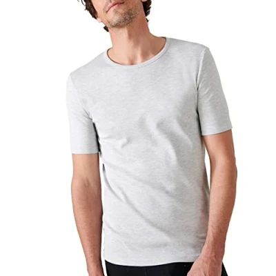 Image of Damart Men&#039;s T Shirt Manches Courtes Maille Classique Thermolac Thermal Top, Gris (Gris Chine), S