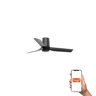 Image of Mini Punt Tub Small 3 Blade Matt Black, Walnut Tuya Smart System