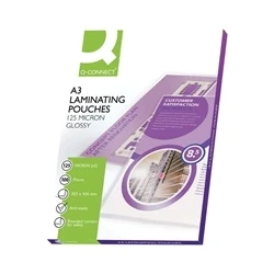 Image of Q Connect A3 Laminating Pouch 125 Micron (Pack of 100) KF04124