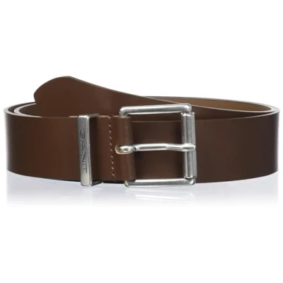 Image of GANT LOGO BELT Unisex Belt, Size: 36, Weathered brown