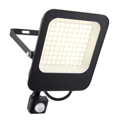 Image of Saxby Guard PIR Override 50W IP65 Outdoor Flood Light Matt Black Paint