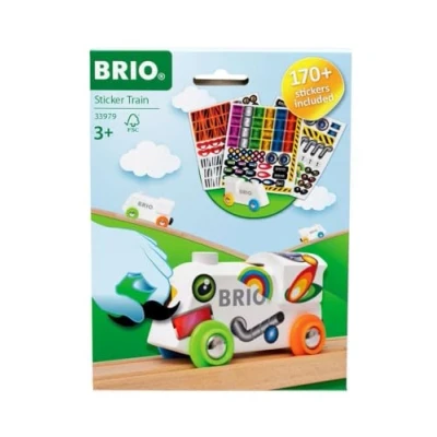 Image of BRIO World Custom Sticker Special Limited Edition Train Toy for Kids Age 3 Years Up Wooden Railway Add On Accessories