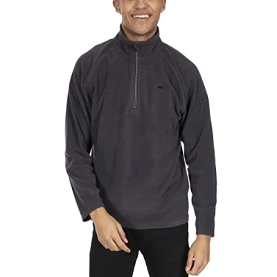 Image of Trespass Men&#039;s Blackford Fleece Jacket, Dark Grey, XXL Chest 46 48&quot; (117 122Cm)
