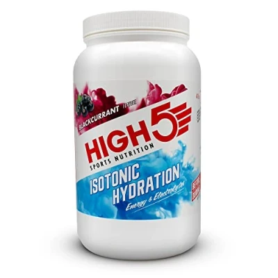 Image of HIGH5 Hydration Energy Drink Powder Isotonic Electrolyte 28 g Carbs 25mg Magnesium Added Postbiotics Zero Fat (Blackcurrant, 1.23kg)