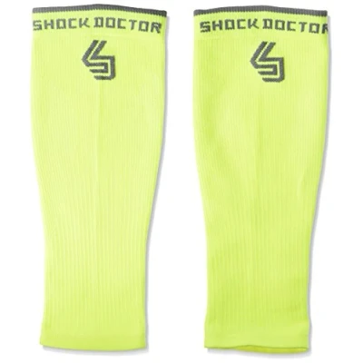 Image of Shock Doctor SVR Recovery Compression Calf Sleeve, Yellow, Adult Large