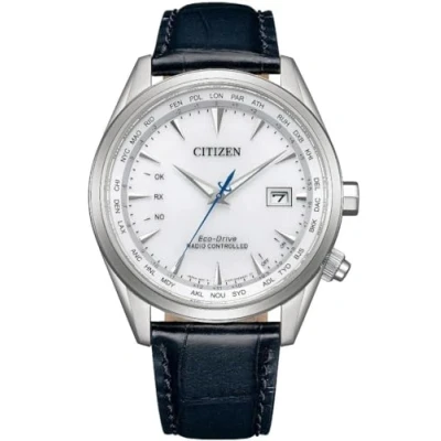 Image of Citizen Men&#039;s Analogue Eco Drive Watch with Leather Strap CB0270 10A