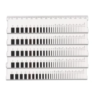 Image of Mountlaser Gap Measure Crack Ruler, Concrete Gauge Width Pack of 5