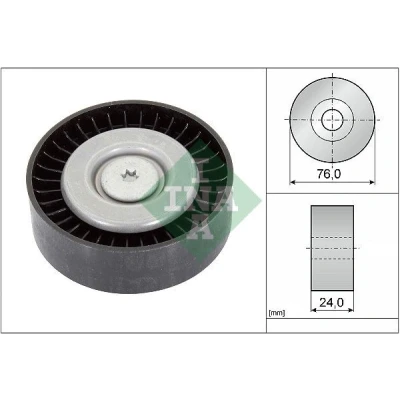 Image of 6G9N11948AC, 6G9N11948AD Idler Pulley INA 532 0558 10 LAND ROVER: Freelander 2 Off Road, VOLVO: XC90 I, V70 3