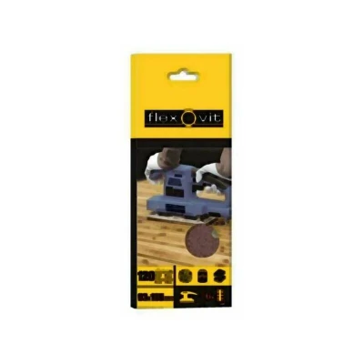 Image of Flexovit 1/3 Sanding Sheets Perforated Medium 80 Grit (Pack 10)