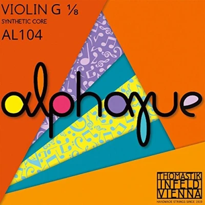 Image of Thomastik Single string for Violin ALPHAYUE 1/8, scale 240mm/9.4&quot; nylon core G synthetic core, monel wound