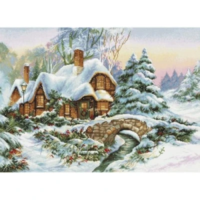 Image of LUCAS Cross Stitch Set, Multicoloured, 43x44cm