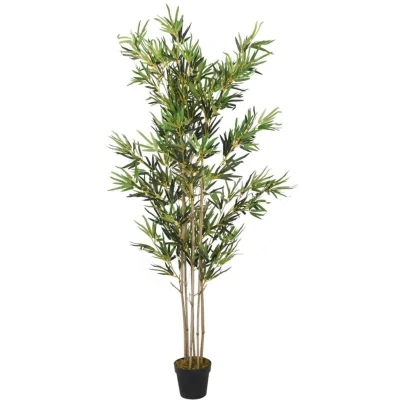 Image of vidaXL Artificial Bamboo Tree 1380 Leaves 200 cm Green