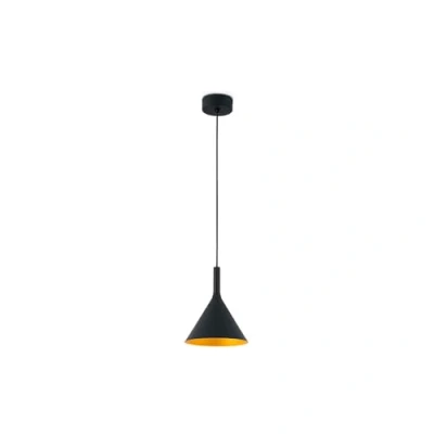 Image of Pam LED Small Dome Ceiling Pendant Light Black, Gold