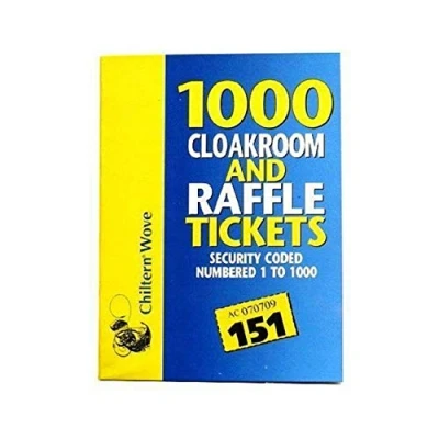 Image of Stationery Cloakroom and Raffle Tickets 1 to 1000