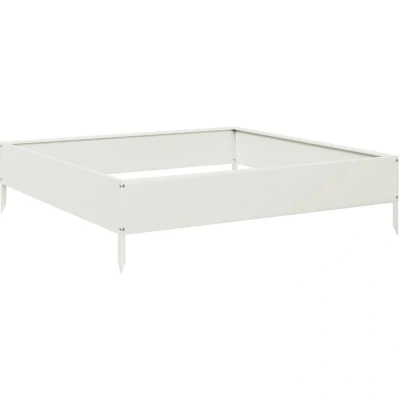 Image of vidaXL Garden Raised Bed White 100x100x26 cm Steel