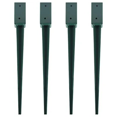 Image of Woodside Steel Fence Post Holders/Ground Stakes, 75mm/3 Square (pack of 4)