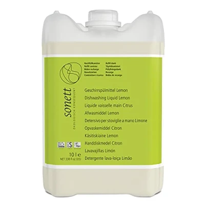 Image of Lemon dishwashing liquid: for washing dishes by hand, pure vegetable surfactants