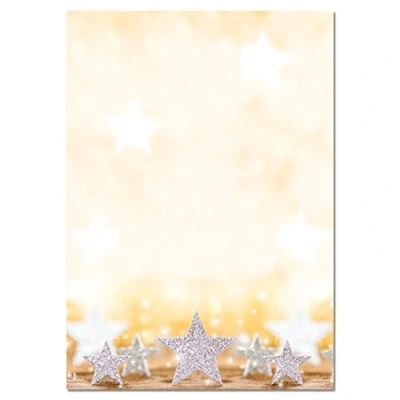 Image of SIGEL DP029 Christmas writing paper &quot;Glitter Stars&quot;, A4, 90 gsm, 100 sheets