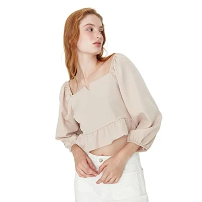 Image of Trendyol Blouse Beige Regular