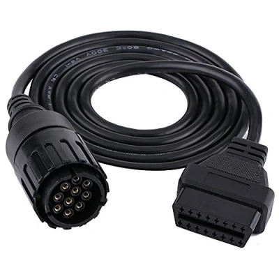 Image of Qiilu On Board Diagnostics2 10 Pin and 16 Diagnostic Cable Connector Adapter for ICOM D Motorcycle