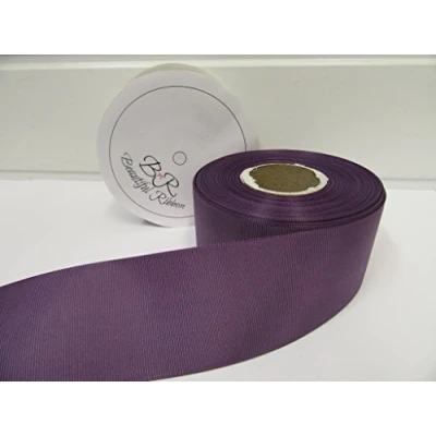Image of Beautiful Ribbon 2 metres of 50mm Grosgrain Ribbed Amethyst Dusky Purple Double Sided 50 mm 5cm 2&quot; Inch
